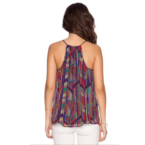 Ella Moss Mazatlan Tank Top Silk, XS, Rojo - Picture 7 of 10